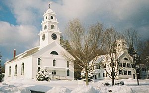 Congregational Church (left), Henniker Historical Society Museum (right)