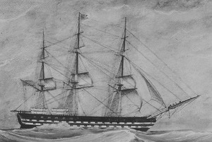 Independence, 1815. 74-gun ship of the line. Starboard side, under sail - NARA - 512951 (cropped).tif