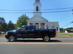 Jamesport Meeting House blocked by Chevy Silverado