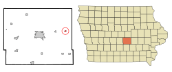 Location of Oakland Acres, Iowa
