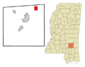 Jones County Mississippi Incorporated and Unincorporated areas Sandersville Highlighted