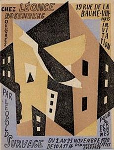 Léopold Survage, invitation, Galerie de L’Effort Moderne, November 1920