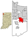 Lake County Indiana Incorporated and Unincorporated areas Crown Point Highlighted 1816138