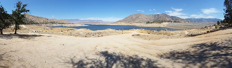 Panorama of Lake Isabella with very low water level