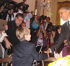 Logan Guleff Shaking Hands President Barack Obama