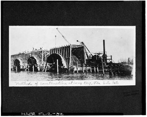 Long Key Viaduct, view showing typical method of construction for all concrete arches in 7-Mile Bridge (-214). - Seven Mile Bridge, Linking Florida Keys, Marathon, Monroe County HAER FLA,44-KNIKE,1-52