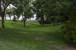 Looking southwest across the southerly portion of Roosevelt Park during the summer of 2021