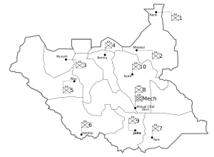 Map of SSPDF Divisions in Cantonment