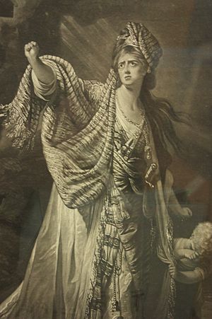 Mary Ann Yates as Medea, mezzotint by William Dickinson, 1771