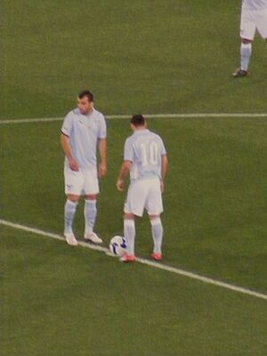 Mauro Zarate and Goran Pandev