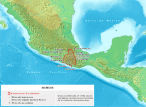 Maximum territorial extension of the Mixtec Civilization