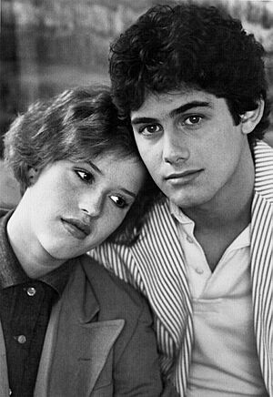 Molly Ringwald and Zach Galligan "Surviving" (1985 ABC press photo)