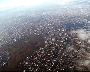 Moscow aerial view looking towards the south-east