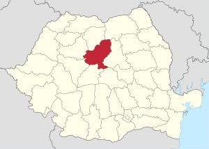 Location of Mureș County