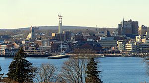 New London skyline from Fort Griswold