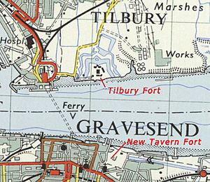 New Tavern and Tilbury Forts OS map