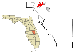 Location in Osceola County and the state of Florida