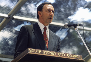 Paul Keating delivering the Redfern Speech at Redfern Park, 1992