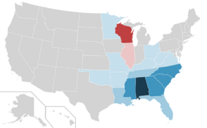 Piggly Wiggly locations by US state