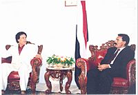 Qaddafi and saleh 1990