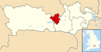 Reading shown within Berkshire