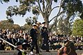 Rear Admiral Davyd Thomas AM, CSC, RAN, Major General Paul Symon, AO and Air Marshal Mark Binskin, AM during the wreath laying at the NADC