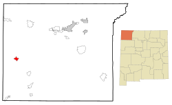 Location of Sanostee, New Mexico