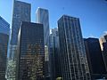 Skyscrapers in Chicago, including the AON Center, Chicago, IL 11-22-15