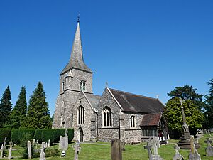 Southwest View of the Church of Saint Nicholas, Chislehurst (01).jpg