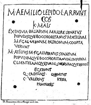 Tabula Patronatus Bocchorus (AD 6) - Serra Ferragut