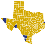 Texas Republican Presidential Caucuses Election Results by County, 2016
