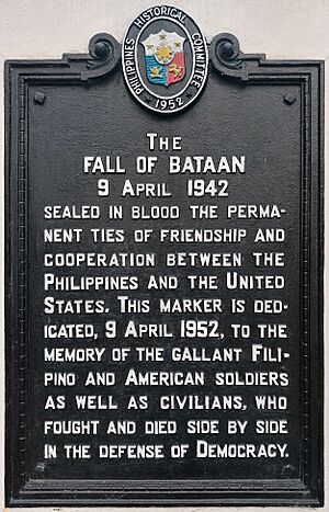 The Fall of Bataan 9 April 1942 PHC historical marker