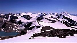 The Wapta Icefield from Mistaya Mountain Summit