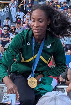 Thea LaFond au Parc des Champions pendant les JO 2024 (4) (cropped)