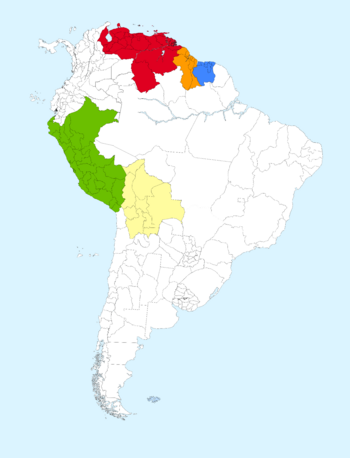 Unasur countries color