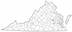 Location of Lakeside, Virginia