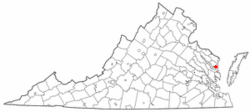 Location of White Stone, Virginia