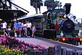View showing visitors leaving train at the Busch Gardens amusement park in Tampa, Florida (5706741461)