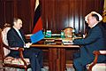 Vladimir Putin with Gennady Zyuganov 7 February 2002