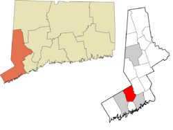 New Canaan's location within the Western Connecticut Planning Region and the state of Connecticut
