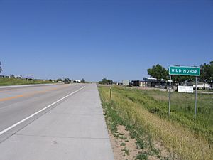 Wild Horse in June 2007 with U.S. Highway 40/287 running through it.