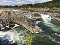 2019-09-07 15 13 52 View northeast towards the Great Falls of the Potomac River from Overlook 1 about 100 feet downstream of the falls within Great Falls Park in Great Falls, Fairfax County, Virginia