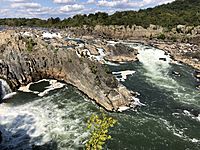 River rapids through small rocky islands