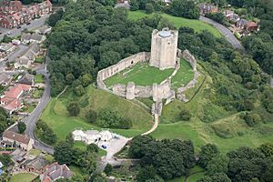 Aerial view of Conisbrough Castle - geograph.org.uk - 639358