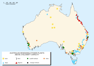 Australian renewable power plants map-en