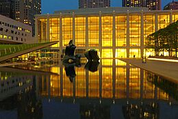 Avery Fisher Hall with Henry Moore scupture
