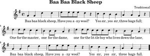 Baa, Baa, Black Sheep sheet music