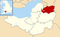 Bath and North East Somerset shown within Somerset