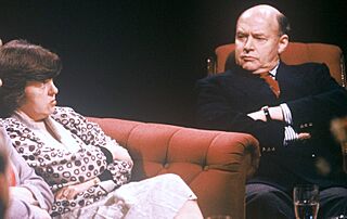 Bernadette Devlin McAliskey and Anthony Farrar-Hockley appearing on 'After Dark', 18 March 1988