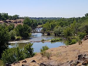 Boise River and Canal Bridge in Caldwell
